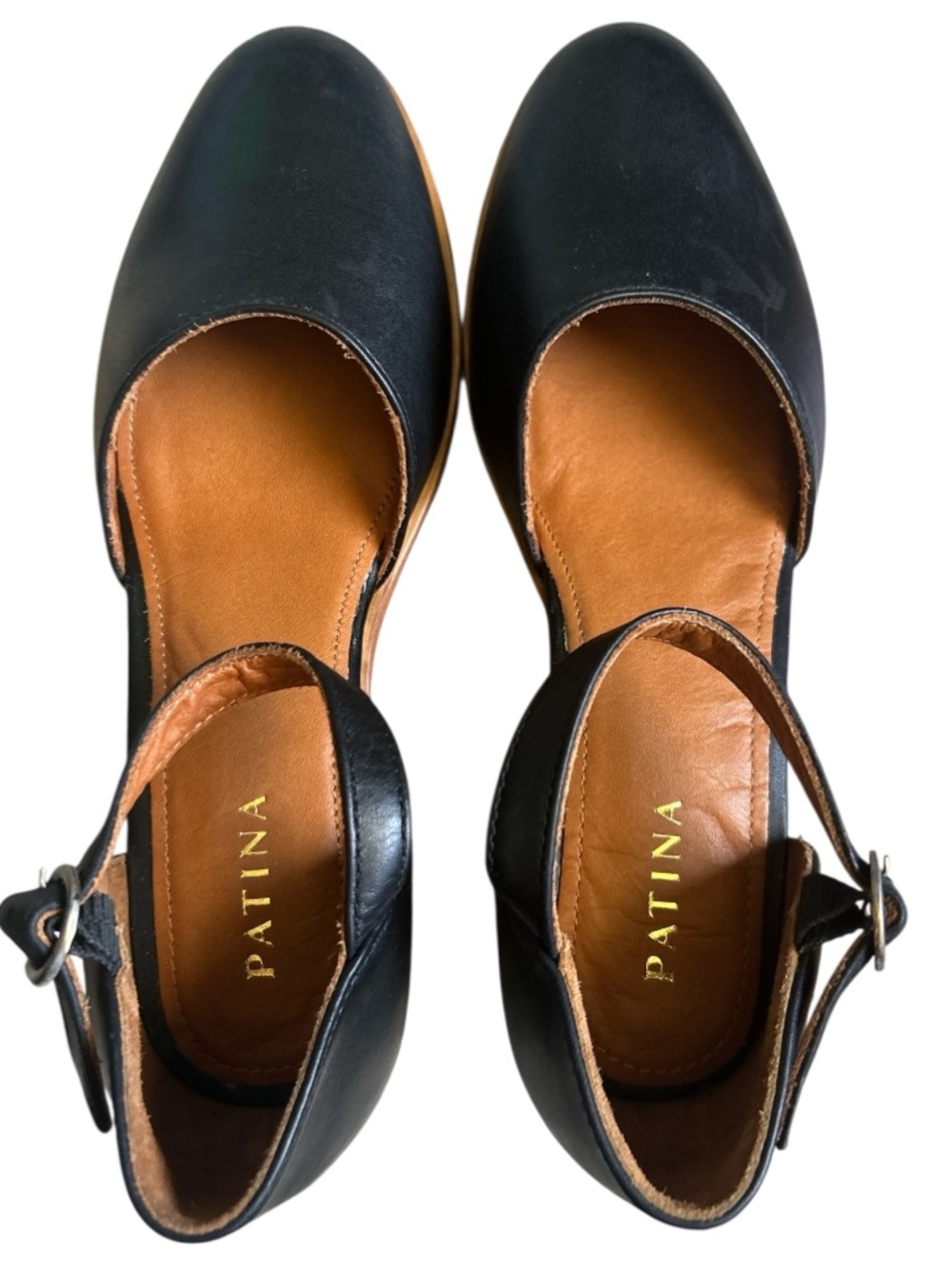 Portland Leather Patina Mary Jane Block Heel Women’s Size 9.5 Handmade In Mexico - Picture 3 of 7